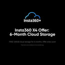 Insta360 X4, Câmera padrão, visão de 360°, à prova d'água, resolução 8K, vídeo de grande-angular 4K, bastão de selfie invisível, protetores de lente removíveis, bateria com autonomia de 135 minutos