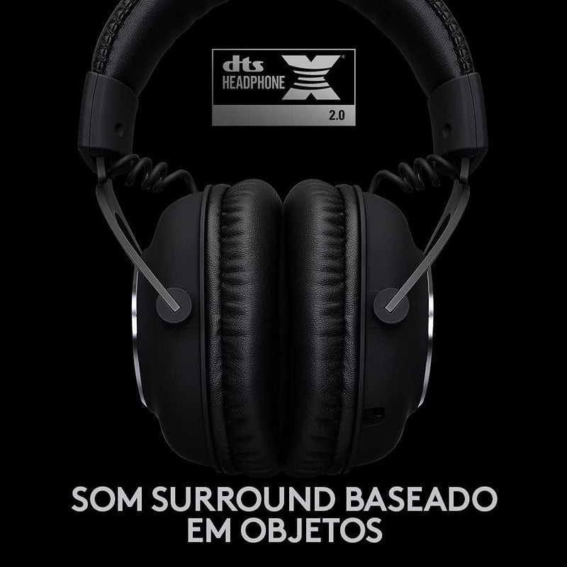 Headset Gamer Sem Fio Logitech G PRO X Wireless LIGHTSPEED com 7.1 Dolby Surround, Tecnologia Blue VO!CE, Design Confortável e Durável, Drivers PRO-G 50 mm e Bateria Recarregável