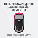 Mouse Gamer Sem Fio Logitech G PRO X SUPERLIGHT com Tecnologia LIGHTSPEED, Ultraleve 63g, 5 Botões Programáveis, Sensor HERO 25K e Bateria Recarregável - Compatível com POWERPLAY - Rosa Magenta