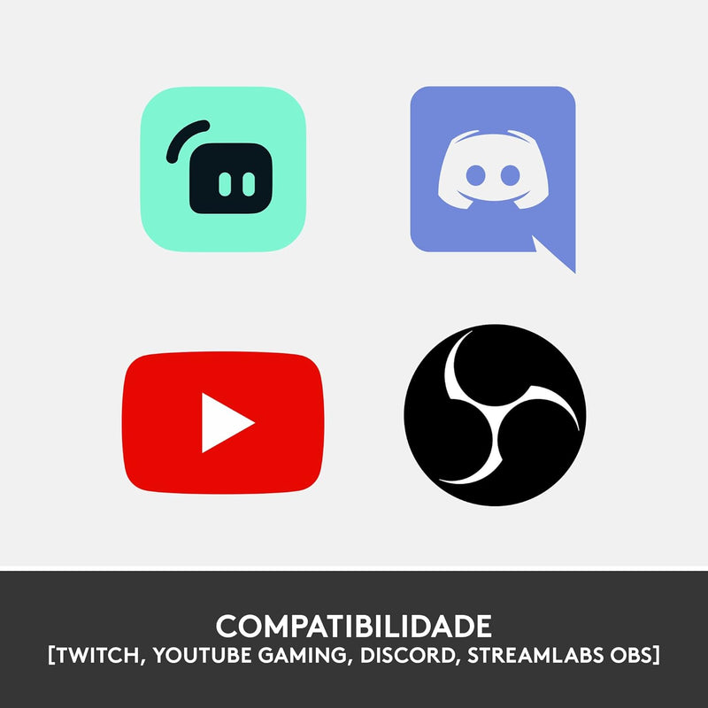 Webcam Full HD Logitech For Creators StreamCam Plus para Streaming e Criação de Conteúdo com Microfone Embutido, 1080p 60fps, Autofoco Inteligente, Conexão USB-C e Tripé Incluso