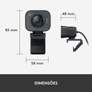 Webcam Full HD Logitech For Creators StreamCam Plus para Streaming e Criação de Conteúdo com Microfone Embutido, 1080p 60fps, Autofoco Inteligente, Conexão USB-C e Tripé Incluso