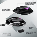 Mouse Gamer Sem Fio Logitech G502 X PLUS LIGHTSPEED com RGB LIGHTSYNC, Switches LIGHTFORCE, Sensor HERO 25K, 13 Botões Programáveis, Compatível com PC/ macOS/ Windows - Preto