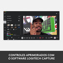 Webcam Full HD Logitech For Creators StreamCam Plus para Streaming e Criação de Conteúdo com Microfone Embutido, 1080p 60fps, Autofoco Inteligente, Conexão USB-C e Tripé Incluso