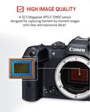 Canon Câmera mirrorless EOS R7 (apenas corpo), câmera híbrida, sensor CMOS de 32,5 megapixels (APS-C), vídeo 4K, para esportes, ação, criadores de conteúdo, câmera de vlog, preta