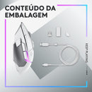 Mouse Gamer Sem Fio Logitech G502 X PLUS LIGHTSPEED com RGB LIGHTSYNC, Switches LIGHTFORCE, Sensor HERO 25K, 13 Botões Programáveis, Compatível com PC/ macOS/ Windows - Branco