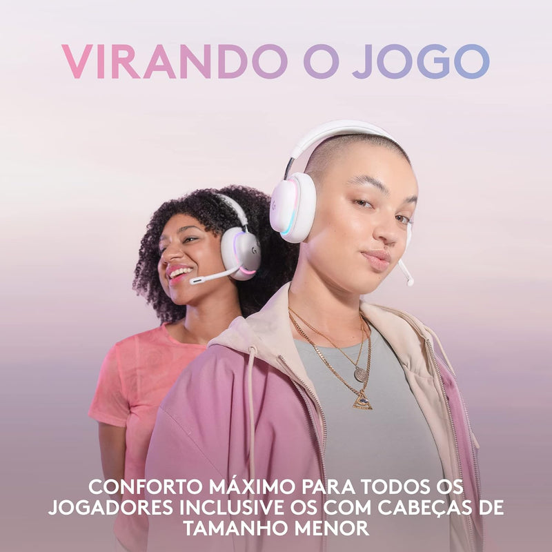 Headset Gamer Sem Fio Logitech G735 LIGHTSPEED Com RGB LIGHTSYNC, Microfone Destacável, Tecnologia BLUE VO!CE, Bateria Recarregável, Conexão Bluetooth, Compatível Com PC, Android, iOS