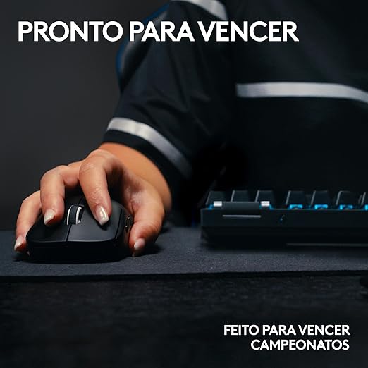 Mouse Gamer Sem Fio Logitech G PRO X SUPERLIGHT 2 com Tecnologia LIGHTSPEED, Ultraleve, Switch LIGHTFORCE, Sensor HERO 2 com 32K DPI, 5 botões programáveis e Bateria Recarregável