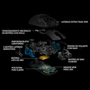 Mouse Gamer Sem Fio Logitech G PRO Wireless com Tecnologia LIGHTSPEED, RGB LIGHTSYNC, Design Ambidestro, 8 Botões Programáveis, Sensor HERO 25K e Bateria Recarregável - Compatível com POWERPLAY