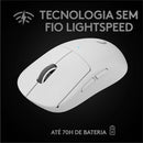 Mouse Gamer Sem Fio Logitech G PRO X SUPERLIGHT com Tecnologia LIGHTSPEED, Ultraleve 63g, 5 Botões Programáveis, Sensor HERO 25K e Bateria Recarregável - Compatível com POWERPLAY - Branco
