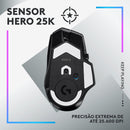 Mouse Gamer Sem Fio Logitech G502 X PLUS LIGHTSPEED com RGB LIGHTSYNC, Switches LIGHTFORCE, Sensor HERO 25K, 13 Botões Programáveis, Compatível com PC/ macOS/ Windows - Preto