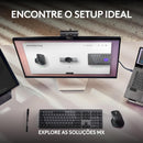 Webcam Ultra HD 4K Logitech MX Brio Com Microfones com Redução de Ruído, Qualidade de Imagem Aprimorada por IA, Protetor de Privacidade e Conexão USB-C - Grafite
