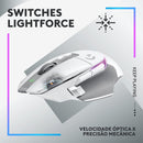 Mouse Gamer Sem Fio Logitech G502 X PLUS LIGHTSPEED com RGB LIGHTSYNC, Switches LIGHTFORCE, Sensor HERO 25K, 13 Botões Programáveis, Compatível com PC/ macOS/ Windows - Branco