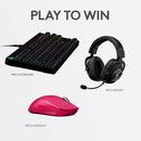 Mouse Gamer Sem Fio Logitech G PRO X SUPERLIGHT com Tecnologia LIGHTSPEED, Ultraleve 63g, 5 Botões Programáveis, Sensor HERO 25K e Bateria Recarregável - Compatível com POWERPLAY - Rosa Magenta
