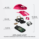 Mouse Gamer Sem Fio Logitech G PRO X SUPERLIGHT com Tecnologia LIGHTSPEED, Ultraleve 63g, 5 Botões Programáveis, Sensor HERO 25K e Bateria Recarregável - Compatível com POWERPLAY - Rosa Magenta