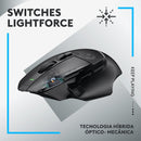 Mouse Gamer Sem Fio Logitech G502 X LIGHTSPEED com Switch LIGHTFORCE, 13 Botões Programáveis, Sensor HERO 25K, Compatível com PC/ macOS/ Windows - Preto