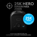 Mouse Gamer Sem Fio Logitech G PRO Wireless com Tecnologia LIGHTSPEED, RGB LIGHTSYNC, Design Ambidestro, 8 Botões Programáveis, Sensor HERO 25K e Bateria Recarregável - Compatível com POWERPLAY