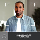 Webcam Full HD Logitech Brio 500 com Microfones Duplos com Redução de Ruídos, Proteção de Privacidade, Correção de Luz e Enquadramento Automático - Grafite