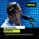 Shure Microfone dinâmico MV7+ Podcast. Certificado OBS, áudio aprimorado, painel de toque de LED, saídas USB-C e XLR, modo de nível automático, filtro pop digital, efeitos de reverberação, podcast,