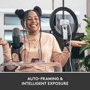 Logitech Para Creators StreamCam Webcam para streaming e criação de conteúdo, Full HD 1080p 60 fps, lente de vidro premium, foco automático inteligente, para PC/Mac - Branco