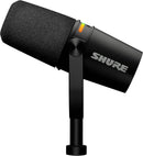 Shure Microfone dinâmico MV7+ Podcast. Certificado OBS, áudio aprimorado, painel de toque de LED, saídas USB-C e XLR, modo de nível automático, filtro pop digital, efeitos de reverberação, podcast,