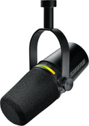 Shure Microfone dinâmico MV7+ Podcast. Certificado OBS, áudio aprimorado, painel de toque de LED, saídas USB-C e XLR, modo de nível automático, filtro pop digital, efeitos de reverberação, podcast,