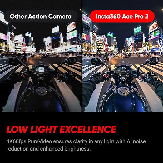 Insta360 Ace Pro 2 – Pacote de bateria dupla padrão – Câmera de ação à prova d'água 8K projetada com Leica, sensor de 1/3.3 cm, chip de IA duplo, baixa luz, áudio superior, tela flip e edição de IA